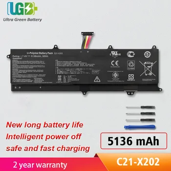 UGB Novo C21-X202 Bateria Para ASUS VivoBook S200 S200E X201 X201E X202 X202E S200E-CT209H S200E-CT182H S200E-CT1 S200L