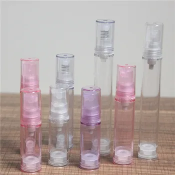 50Pcs 5ml 10ml 15ml Vazio airless bomba de garrafas de plástico a vácuo de pressão emulsão garrafa com bomba de loção de embalagens de cosméticos