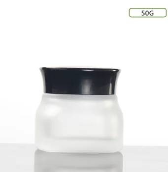 50G DE 1,7 FL OZ forma quadrada de vidro fosco garrafa para o dia da noite creme/máscara de/olho soro/essência/hidratante/ cuidados com a pele embalagem