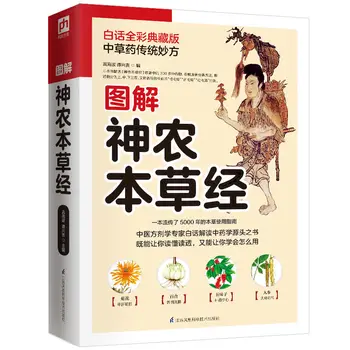 Ilustrado Shennong da Materia Medica Medicina Chinesa Livros de teoria Básica de Saúde Receita Secreta Livro de receitas