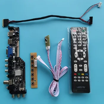 Para N133B6-L02/L01/L04/L23/L24/L25/L26 compatíveis com HDMI, AV 1366 X 768 placa de controlador LED USB VGA de TV DVB-T, DVB-T2 Sinal de 13.3
