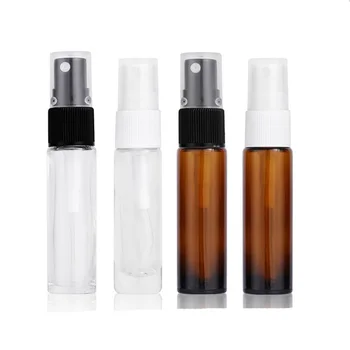 24 x 10ML de Viagem Âmbar de Vidro Reutilizável Pulverizador, Garrafa de 1/3 oz vazio Transparente Perfume Vaporizador Fragrância parfum Frascos