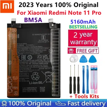 100% Original Novo de Alta Qualidade 5160mAh BM5A Bateria do Telefone Para Xiaomi MIUI Redmi Nota 11 Pro 11pro Baterias de Substituição Bateria
