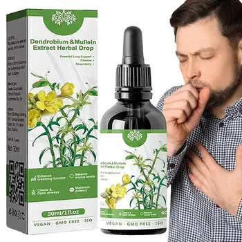 Dendrobium Verbasco Extrato de Ervas Anti-ronco Melhor Pulmões Solução Poderosa de Pulmão Apoio Limpar Respiratória Ervas Cuidados com o Corpo