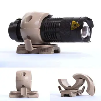 Capacete tático Iluminação Titular Lanterna Suporte Prendedor de Adaptador de 25mm para o Exterior Caça de Ciclismo do Farol Titular