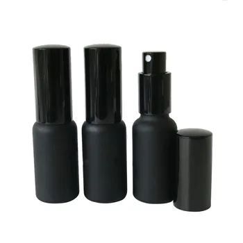 10pcs/lot 20ml Homens Pretos de Vidro Reutilizável Perfume Frascos de Spray de 20cc Óleo Essencial de Garrafa de Cosmético