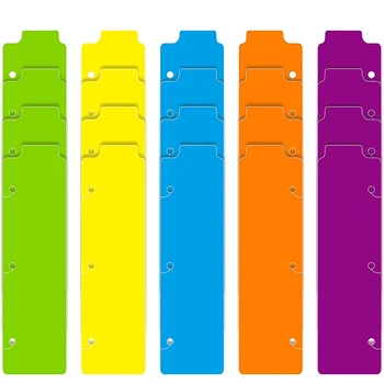 20 Peças Snap-In De Plástico Ficha Mini Fichário Com Divisórias Snap No Marcador Para O Planejador Multicolor Plástico Favorito