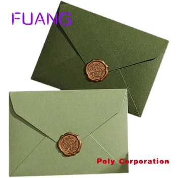 Venda Quente nova de Envelope Personalizado do Casamento Envelope de Papel Verde Convite de Casamento Envelope 5x7 Embalagem